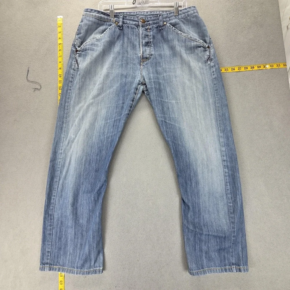 Vintage Levis Engineered Jeans Mens Blue Twisted Button Fly Med Wash Fits 34x29